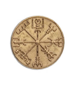 Viking Travel Talisman Token Challenge Coin - Brass