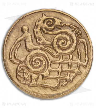 Viking Travel Talisman Token Challenge Coin - Brass