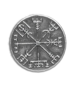 Viking Travel Talisman Token Challenge Coin - Silver