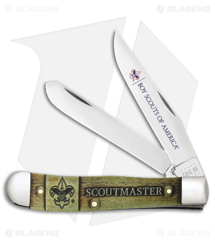 Case Knives BSA Scoutmaster Trapper Pocket Knife 4.25" Green (6254 SS)