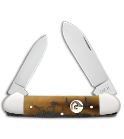 Case Cutlery Canoe Ducks Unlimited Knife Smooth Antique Bone (62131 SS)