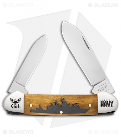 Case Knives U.S. Navy Canoe Knife  3.6" Smooth Antique Bone (62131 SS) 17720