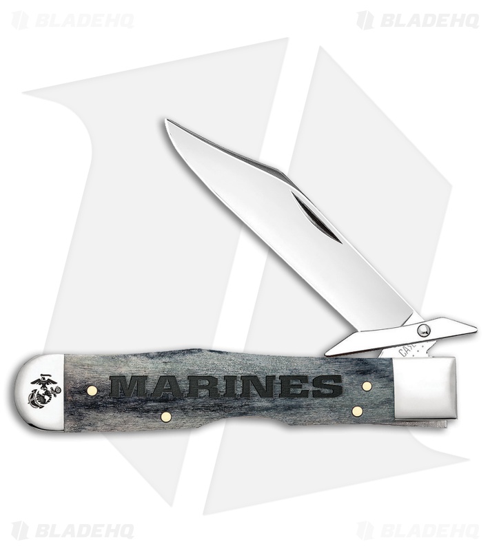 Case Cheetah Pocket Knife | USMC Gray Bone | Blade HQ