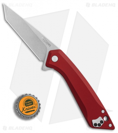 Case XX CG01 Tanto Flipper Knife Red Aluminum (3.4" Stonewash)