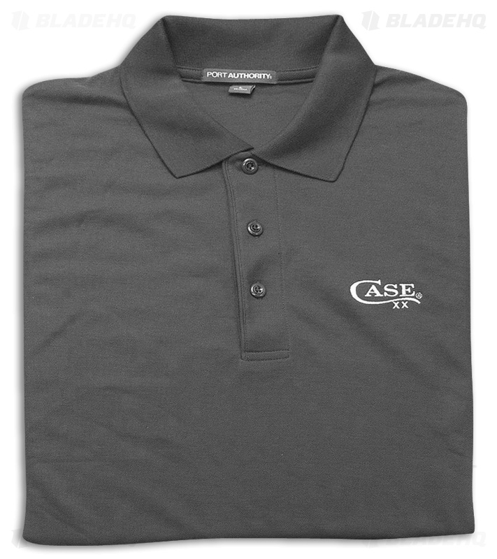 Case Cutlery Polo Gray Button Up Short Sleeve T-Shirt 