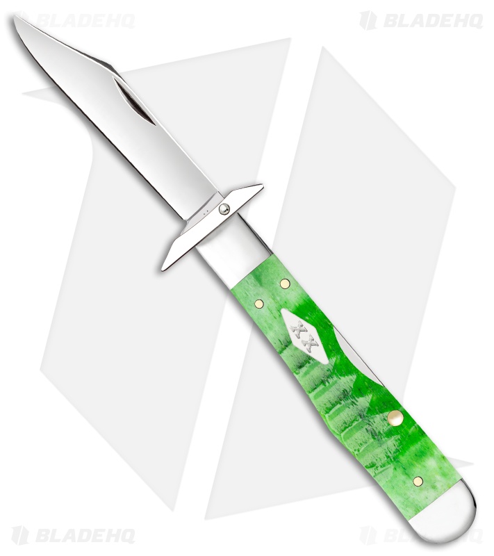 Case Knives Cheetah Cub Knife 3.5" Bright Green Bone (611 1/2L SS) 11446