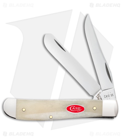 Case Knives Mini Trapper Knife 3.5" Smooth Natural Bone (6207 SS) 14021