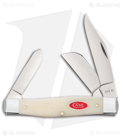 Case Knives Large Stockman Knife 4.25" Smooth Natural Bone (6375 SS) 14025
