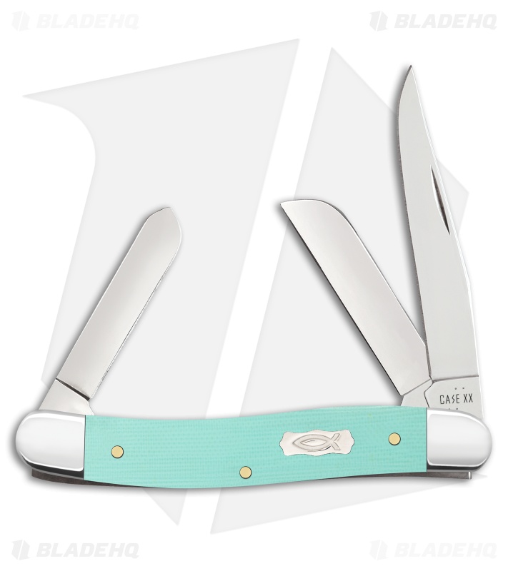 Case Knives Medium Stockman Knife 3.6" Seafoam Green G-10 (10318 SS) 18111