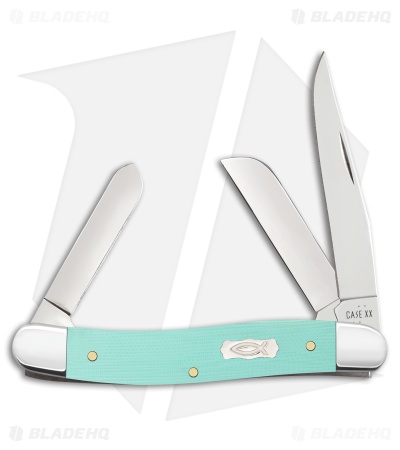 Case Knives Medium Stockman Knife 3.6" Seafoam Green G-10 (10318 SS) 18111
