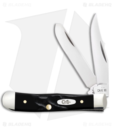 Case Knives Tiny Trapper Knife 2.4" Rough Black Synthetic (62154 SS) 18241