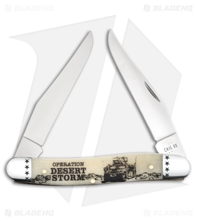 Case Knives Muskrat Desert Storm Knife 3.9" Smooth Bone (Muskrat SS) 58493