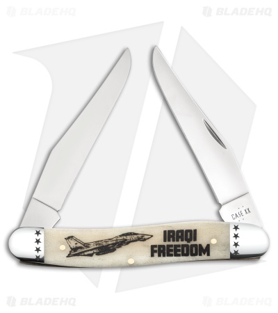 Case Knives Muskrat Iraqi Freedom Knife 3.9" Smooth Bone (Muskrat SS) 58494