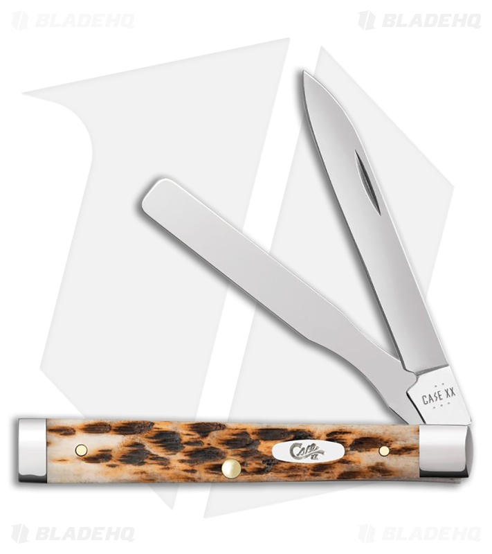 Case Knives Baby Doc Knife 2.9" Amber Peach Seed Jigged Bone (6282SP SS) CA10797