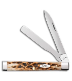 Case Knives Baby Doc Knife 2.9" Amber Peach Seed Jigged Bone (6282SP SS) CA10797