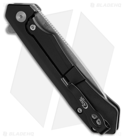 Case Cutlery Kinzua Frame Lock Spear Point Knife Black Aluminum (3.4" SW Serr)