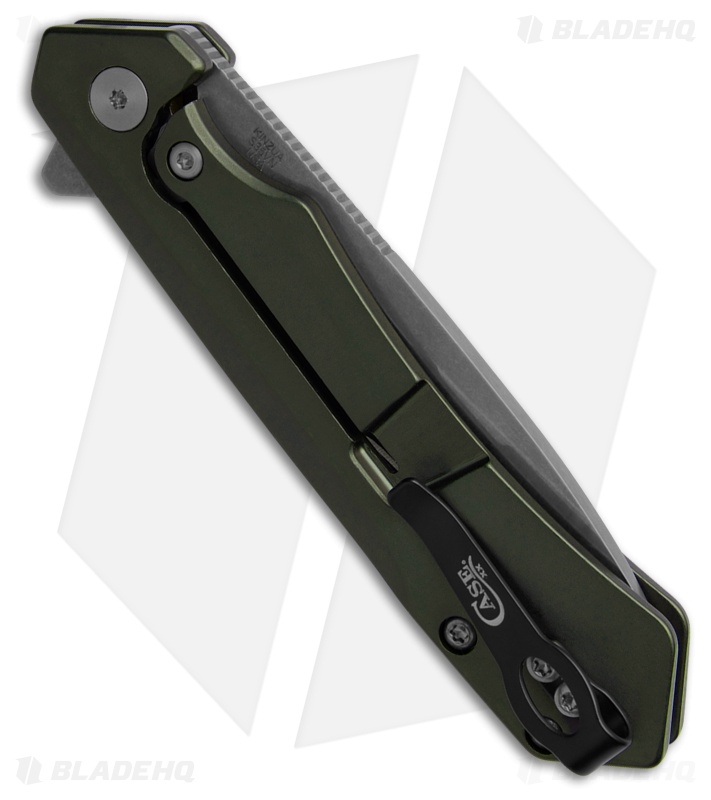 Case Cutlery Kinzua Frame Lock Spear Point Knife OD Green Al (3.4" SW Serr)