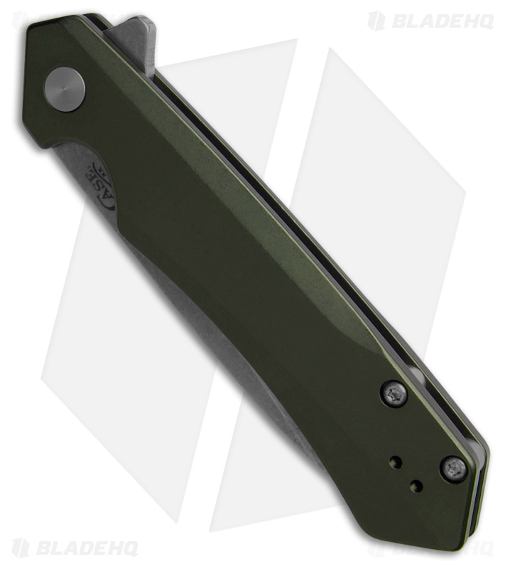 Case Cutlery Kinzua Frame Lock Spear Point Knife OD Green Al (3.4" SW Serr)