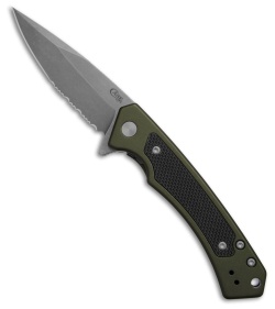 Case Cutlery Marilla Frame Lock Knife OD Green Al + Black G-10 (3.4" SW Serr)