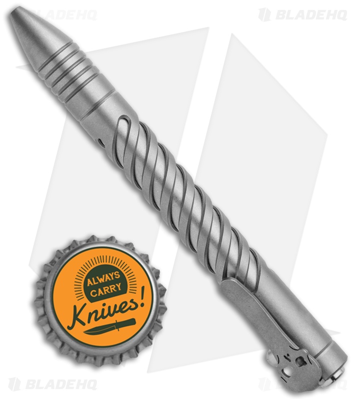 Chaves Knives Bolt Action Spiral Pen Titanium (4.8" Stonewash)