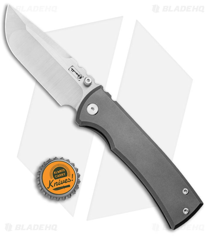 Chaves Redencion 229 Drop Point Knife Bead Blast Ti (3.63" Belt Satin)