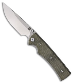 Chaves Knives Liberation 229 Drop Point Knife Green Micarta (3.5" Satin)