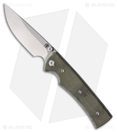 Chaves Knives Liberation 229 Drop Point Knife Green Micarta (3.5" Satin)