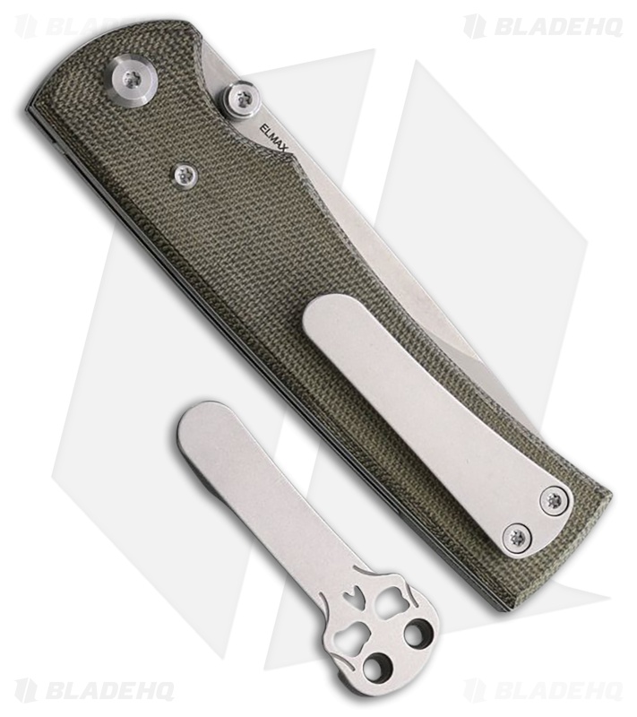 Chaves Knives Liberation 229 Drop Point Knife Green Micarta (3.5" Satin)