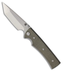 Chaves Knives Liberation 229 Tanto Knife Green Micarta (3.5" Satin)