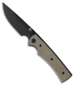 Chaves Knives Liberation 229 Drop Point Knife Green Micarta (3.5" PVD)