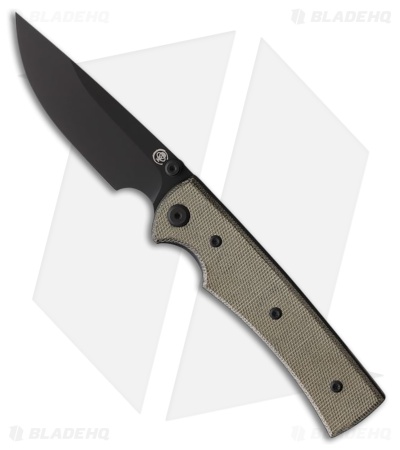 Chaves Knives Liberation 229 Drop Point Knife Green Micarta (3.5" PVD)
