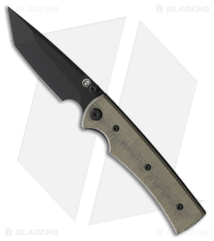 Chaves Knives Liberation 229 Tanto Knife Green Micarta (3.5" PVD)