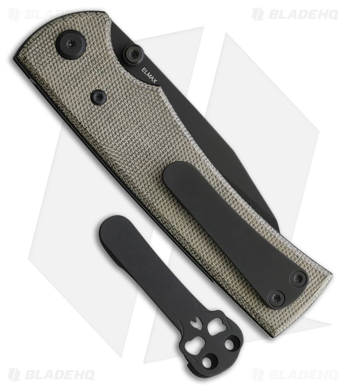 Chaves Knives Blue Label Sangre 229 Liner Lock Knife Green Micarta (3.5" Black)