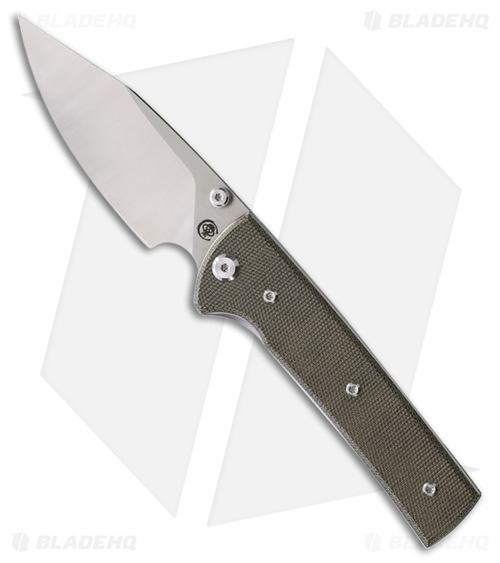 Chaves Knives Scapegoat 229 Spearpoint Green Micarta (4.00"Stonewash)