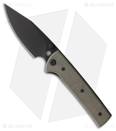 Chaves Knives Scapegoat 229 Spearpoint Green Micarta (4.00"Black)