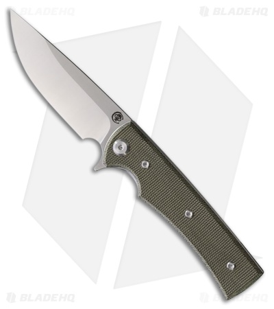 Chaves Knives Liberation Street Drop Point Knife Green Micarta (3.1" Satin)