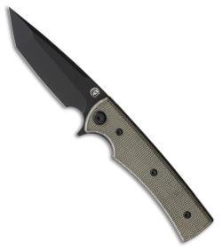 Chaves Knives Liberation Street Tanto Knife Green Micarta (3.1" Black PVD)