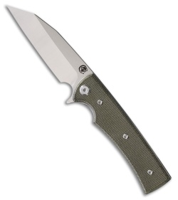 Chaves Knives Blue Label Sangre Street Knife Green Micarta (3.5" Satin)