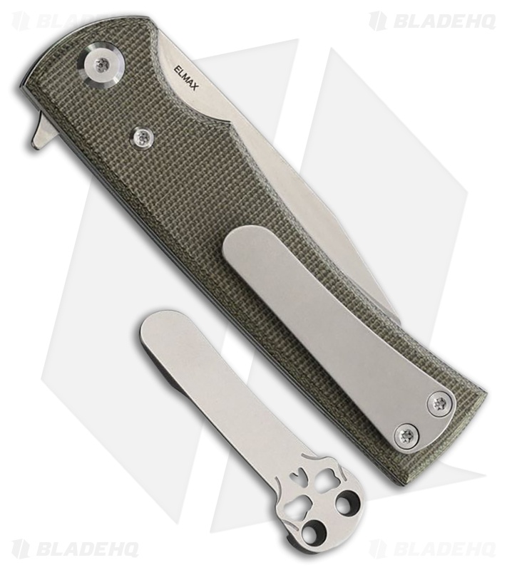Chaves Knives Blue Label Sangre Street Knife Green Micarta (3.5" Satin)