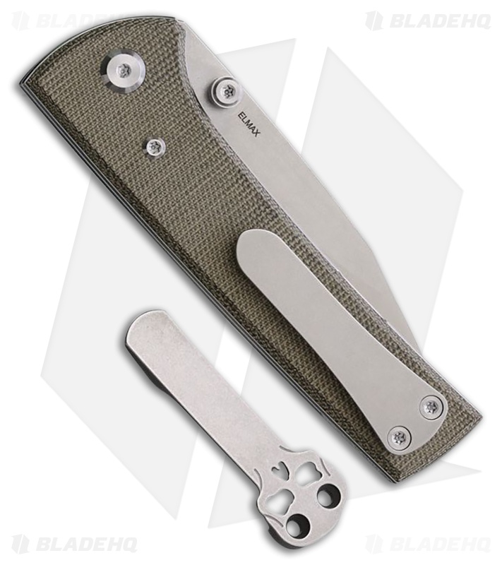 Chaves Knives Blue Label Scapegoat Street Knife Green Micarta (3.5" Satin)