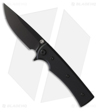 Chaves Knives Liberation Street Drop Point Knife Black G-10 (3.1" Black PVD)