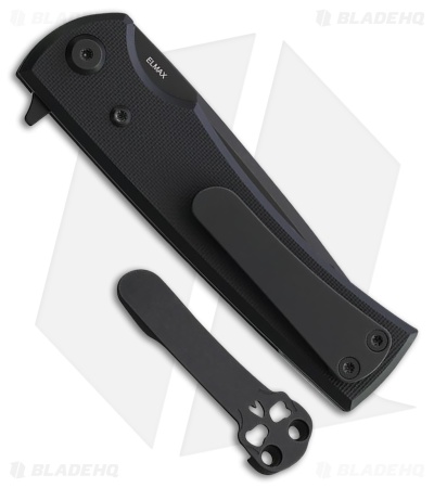 Chaves Knives Liberation Street Tanto Knife Black G-10 (3.1" Black PVD)