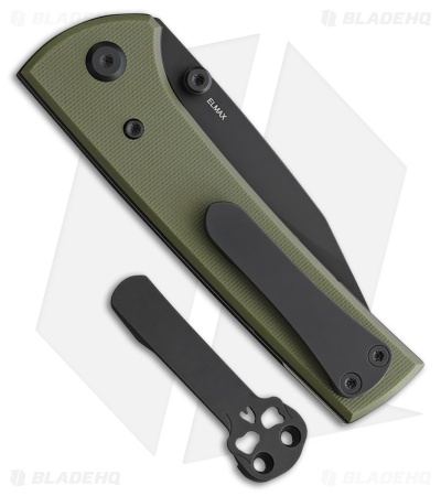 Chaves Knives Blue Label Scapegoat Street Knife Green G-10 (3.5" Black)