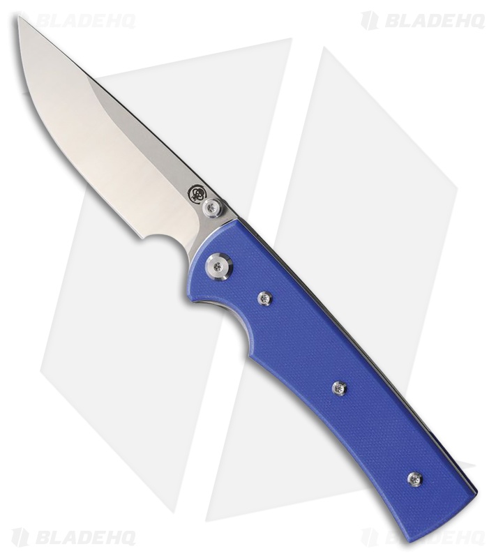 Chaves Knives Liberation 229 Drop Point Knife Blue G-10 (3.5" Satin)