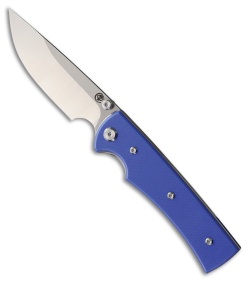 Chaves Knives Liberation 229 Drop Point Knife Blue G-10 (3.5" Satin)