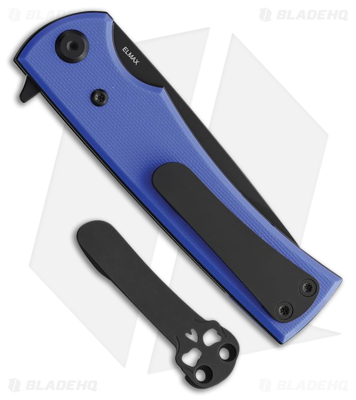 Chaves Knives Liberation Street Drop Point Knife Blue G-10 (3.1" Black PVD)