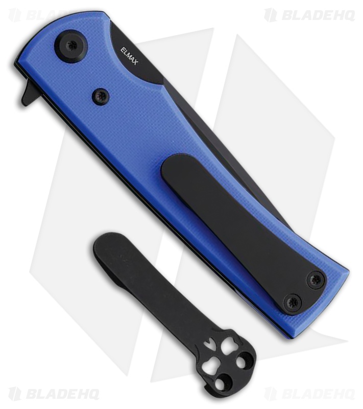 Chaves Knives Liberation Street Tanto Knife Blue G-10 (3.1" Black PVD)