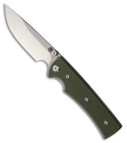 Chaves Knives Liberation 229 Drop Point Knife OD Green G-10 (3.5" Satin)