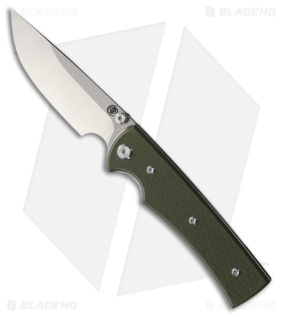 Chaves Knives Liberation 229 Drop Point Knife OD Green G-10 (3.5" Satin)