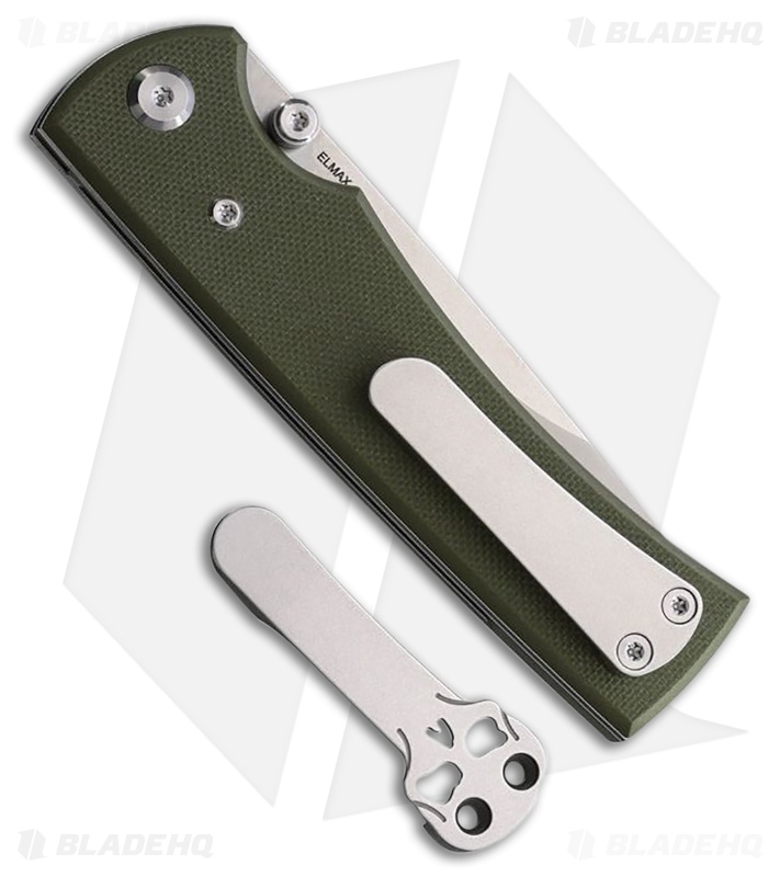 Chaves Knives Liberation 229 Drop Point Knife OD Green G-10 (3.5" Satin)